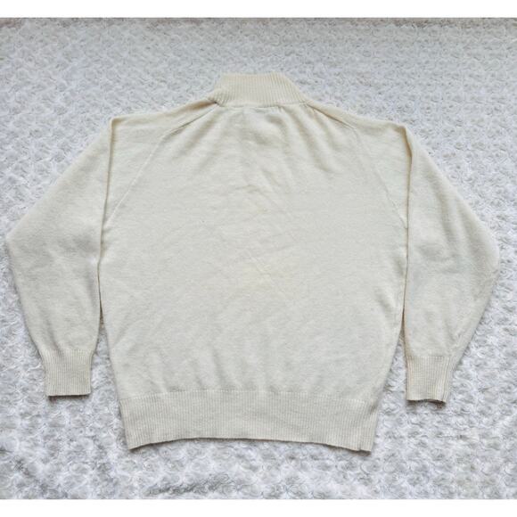 Claude Vernet Women Lambswool Angora Rabbit Hair Ivory Mock Turtleneck VTG Large - Picture 7 of 9